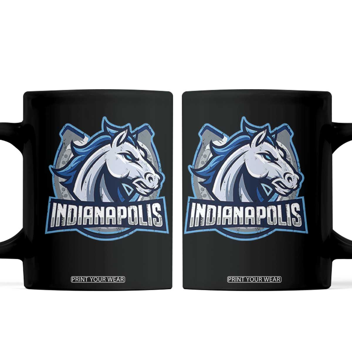 IFC Game Day Coffee Mug Blue Football Lover Equine Shoe TS11 Black Print Your Wear
