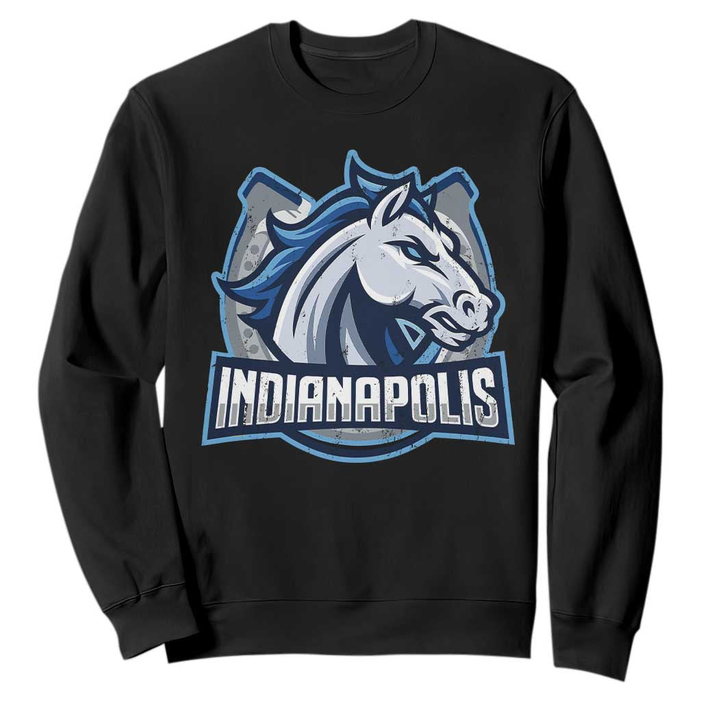 IFC Game Day Sweatshirt Blue Football Lover Equine Shoe TS11 Black Print Your Wear