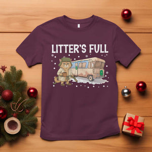 Funny Christmas Vacation Litter's Full Cat T Shirt Xmas Movie TS11 Maroon Print Your Wear
