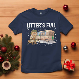 Funny Christmas Vacation Litter's Full Cat T Shirt Xmas Movie TS11 Navy Print Your Wear
