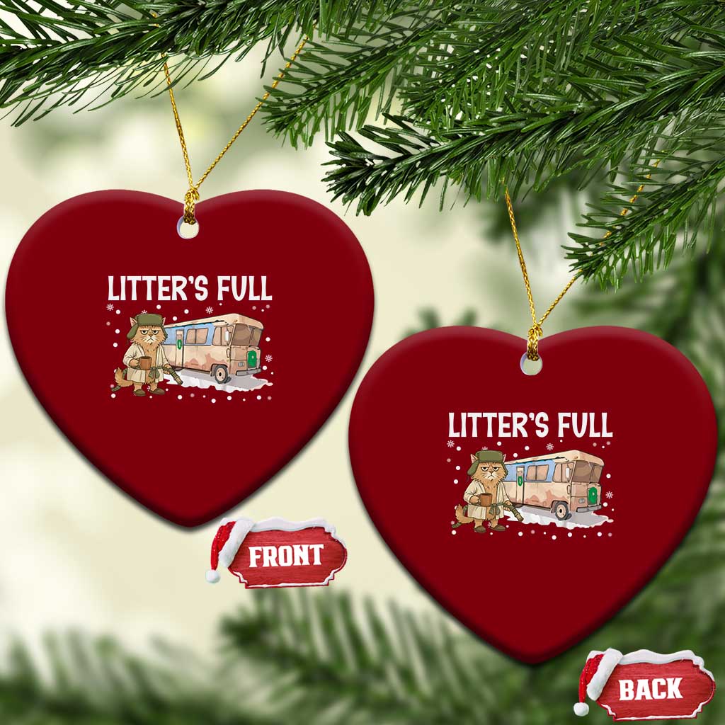 Funny Christmas Vacation Litter's Full Cat Ceramic Ornament Xmas Movie TS11 Print Your Wear