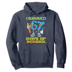 Funny I Survived 67 Days Of School Hoodie Six Seven Meme Pixel Game Gen Alpha TS11 Navy Print Your Wear
