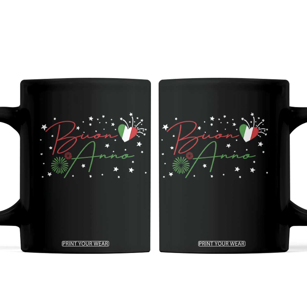 Funny Buon Anno Itlalian New Year Coffee Mug TS11 Black Print Your Wear