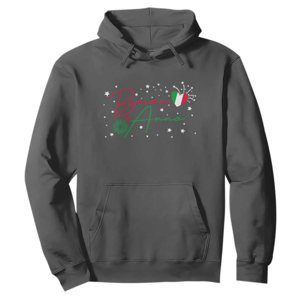Funny Buon Anno Itlalian New Year Hoodie TS11 Dark Heather Print Your Wear
