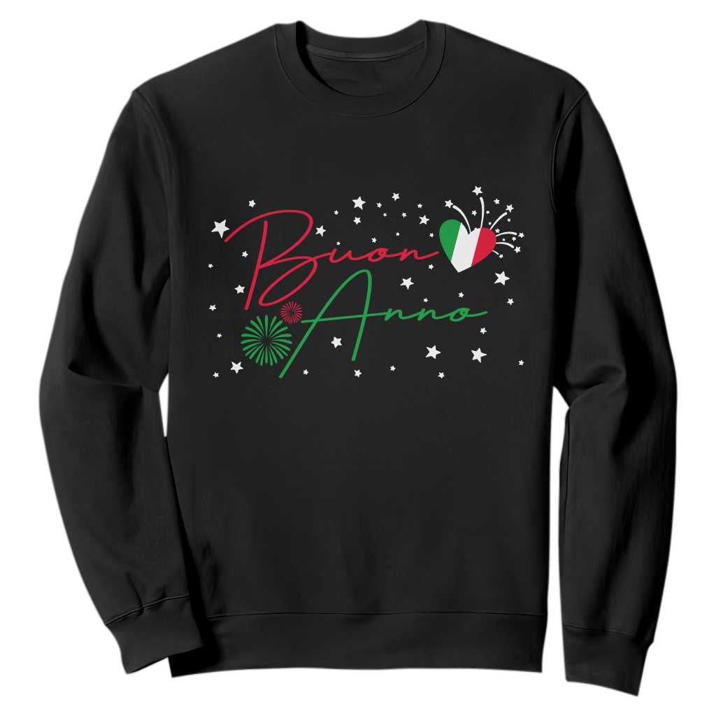 Funny Buon Anno Itlalian New Year Sweatshirt TS11 Black Print Your Wear
