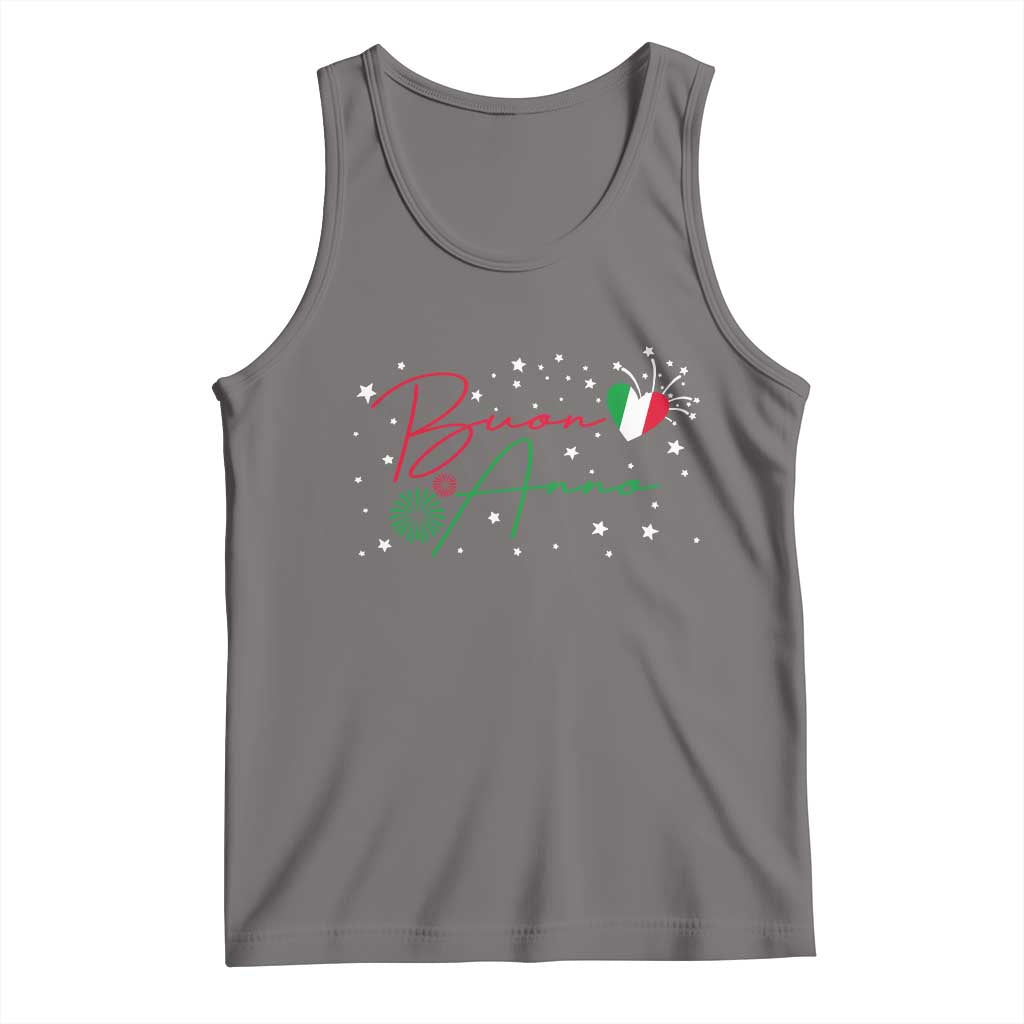Funny Buon Anno Itlalian New Year Tank Top TS11 Deep Heather Print Your Wear