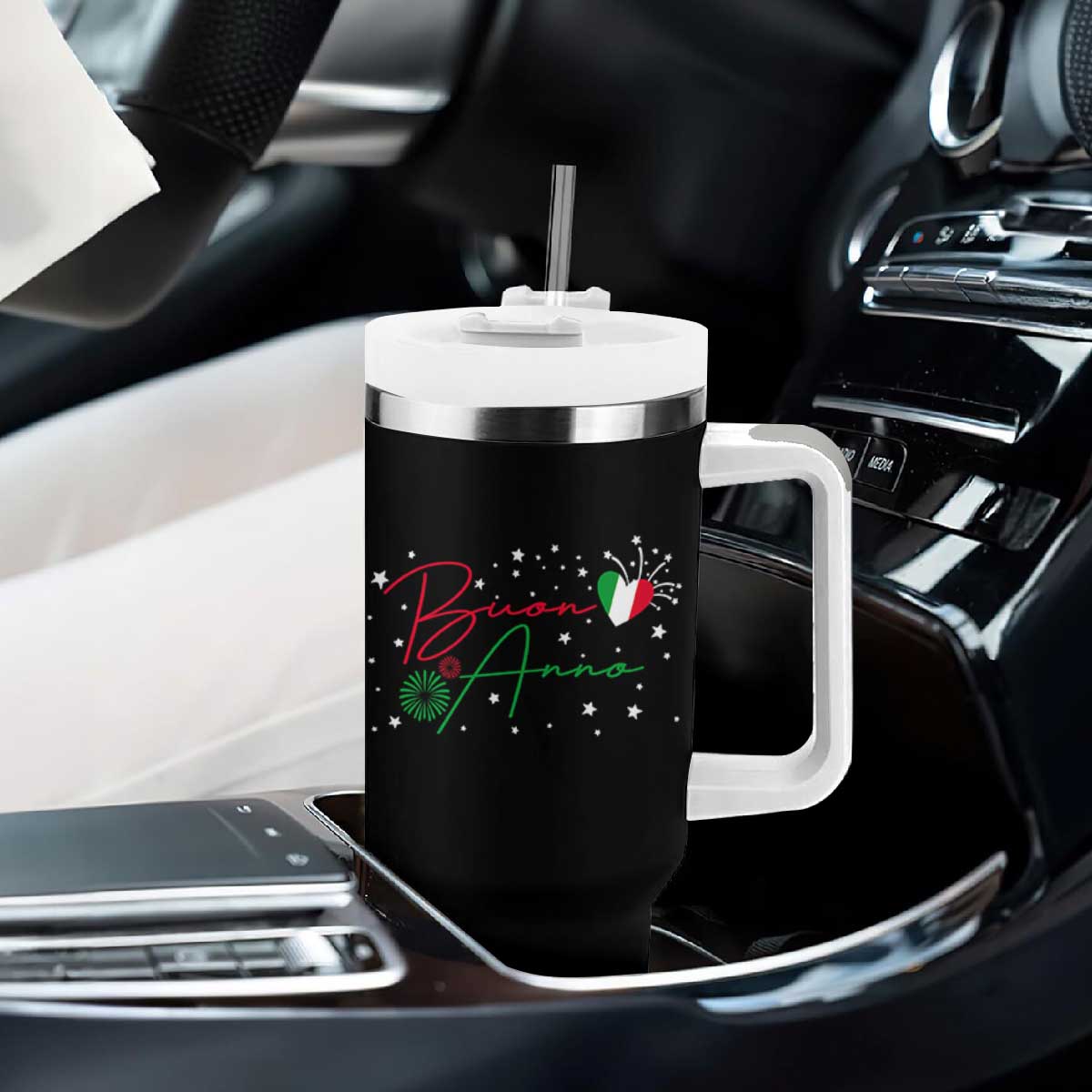 Funny Buon Anno Itlalian New Year Tumbler With Handle TS11 Print Your Wear