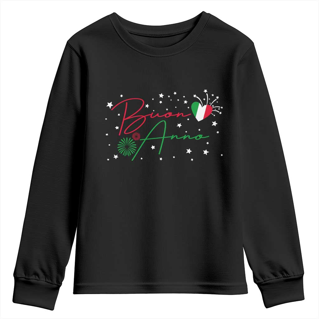 Funny Buon Anno Itlalian New Year Youth Sweatshirt TS11 Black Print Your Wear