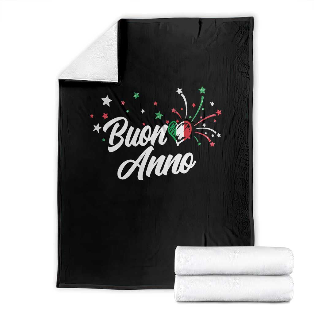 Funny Buon Anno Itlalian New Year Throw Blanket Italy Heart TS11 Black Print Your Wear