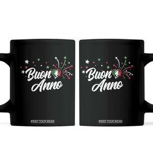 Funny Buon Anno Itlalian New Year Coffee Mug Italy Heart TS11 Black Print Your Wear