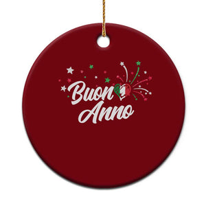 Funny Buon Anno Itlalian New Year Ceramic Ornament Italy Heart TS11 1pc Red Print Your Wear