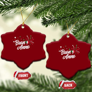 Funny Buon Anno Itlalian New Year Ceramic Ornament Italy Heart TS11 Print Your Wear