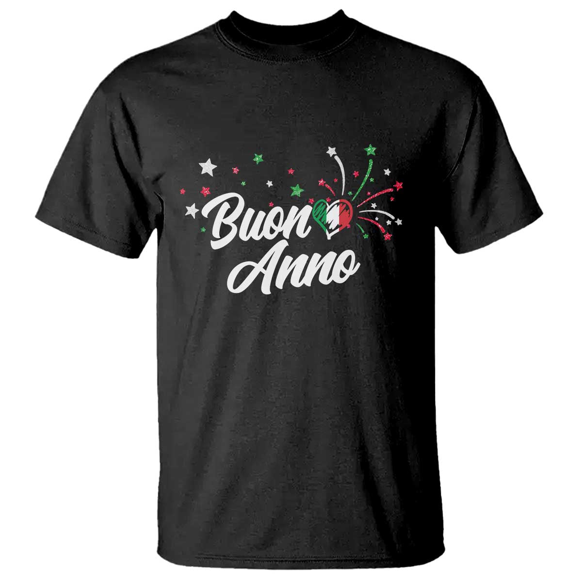 Funny Buon Anno Itlalian New Year T Shirt Italy Heart TS11 Black Print Your Wear