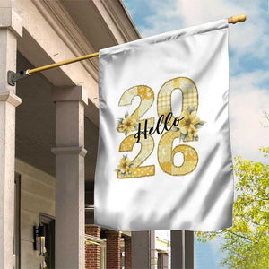 Hello New Year 2026 Vintage Floral Patchwork Quilt Garden Flag TS11 Print Your Wear