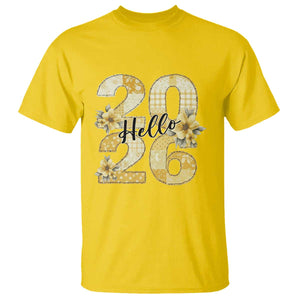 Hello New Year 2026 Vintage Floral Patchwork Quilt T Shirt TS11 Daisy Print Your Wear