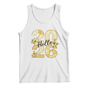 Hello New Year 2026 Vintage Floral Patchwork Quilt Tank Top TS11 White Print Your Wear