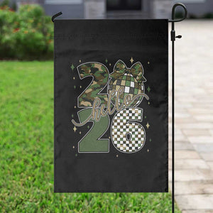 Camo Happy New Year Party 2026 Garden Flag Camouflage Disco Ball TS11 Print Your Wear