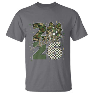 Camo Happy New Year Party 2026 T Shirt Camouflage Disco Ball TS11 Charcoal Print Your Wear
