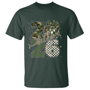 Camo Happy New Year Party 2026 T Shirt Camouflage Disco Ball TS11 Dark Forest Green Print Your Wear