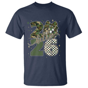 Camo Happy New Year Party 2026 T Shirt Camouflage Disco Ball TS11 Navy Print Your Wear