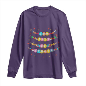 Funny 100 Days Of School Bracelet Long Sleeve Shirt TS11 Purple Print Your Wear