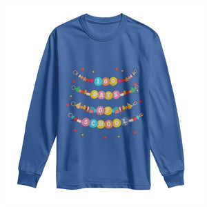 Funny 100 Days Of School Bracelet Long Sleeve Shirt TS11 Royal Blue Print Your Wear