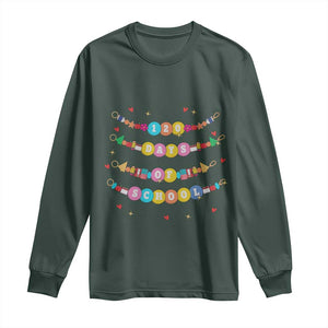 Funny 120 Days Of School Bracelet Long Sleeve Shirt TS11 Dark Forest Green Print Your Wear