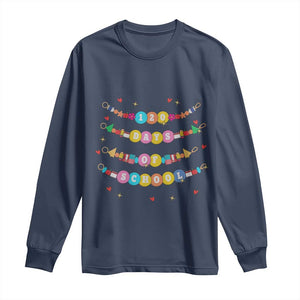 Funny 120 Days Of School Bracelet Long Sleeve Shirt TS11 Navy Print Your Wear