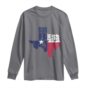 American Texan Long Sleeve Shirt God Bless Texas TX Flag TS11 Charcoal Print Your Wear