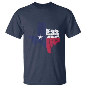 American Texan T Shirt God Bless Texas TX Flag TS11 Navy Print Your Wear