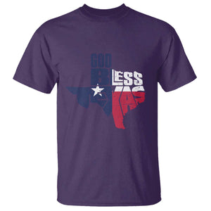 American Texan T Shirt God Bless Texas TX Flag TS11 Purple Print Your Wear