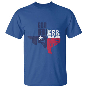 American Texan T Shirt God Bless Texas TX Flag TS11 Royal Blue Print Your Wear