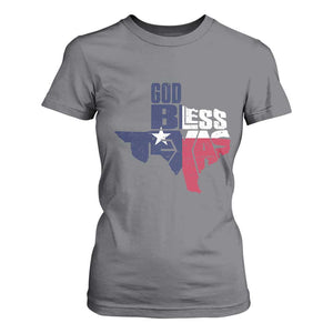 American Texan T Shirt For Women God Bless Texas TX Flag TS11 Charcoal Print Your Wear