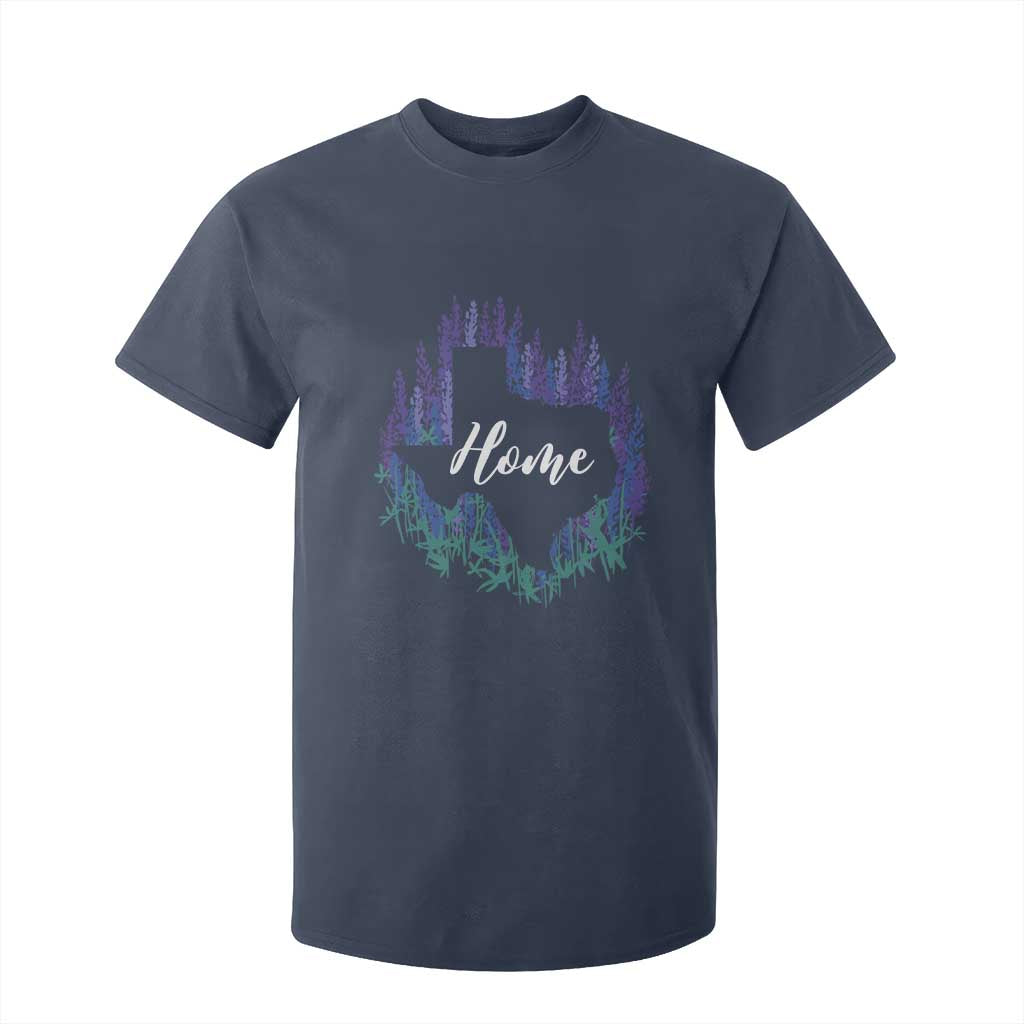 Texas Home State Map Pride Bluebonnets T Shirt For Kid TS11 Navy Print Your Wear