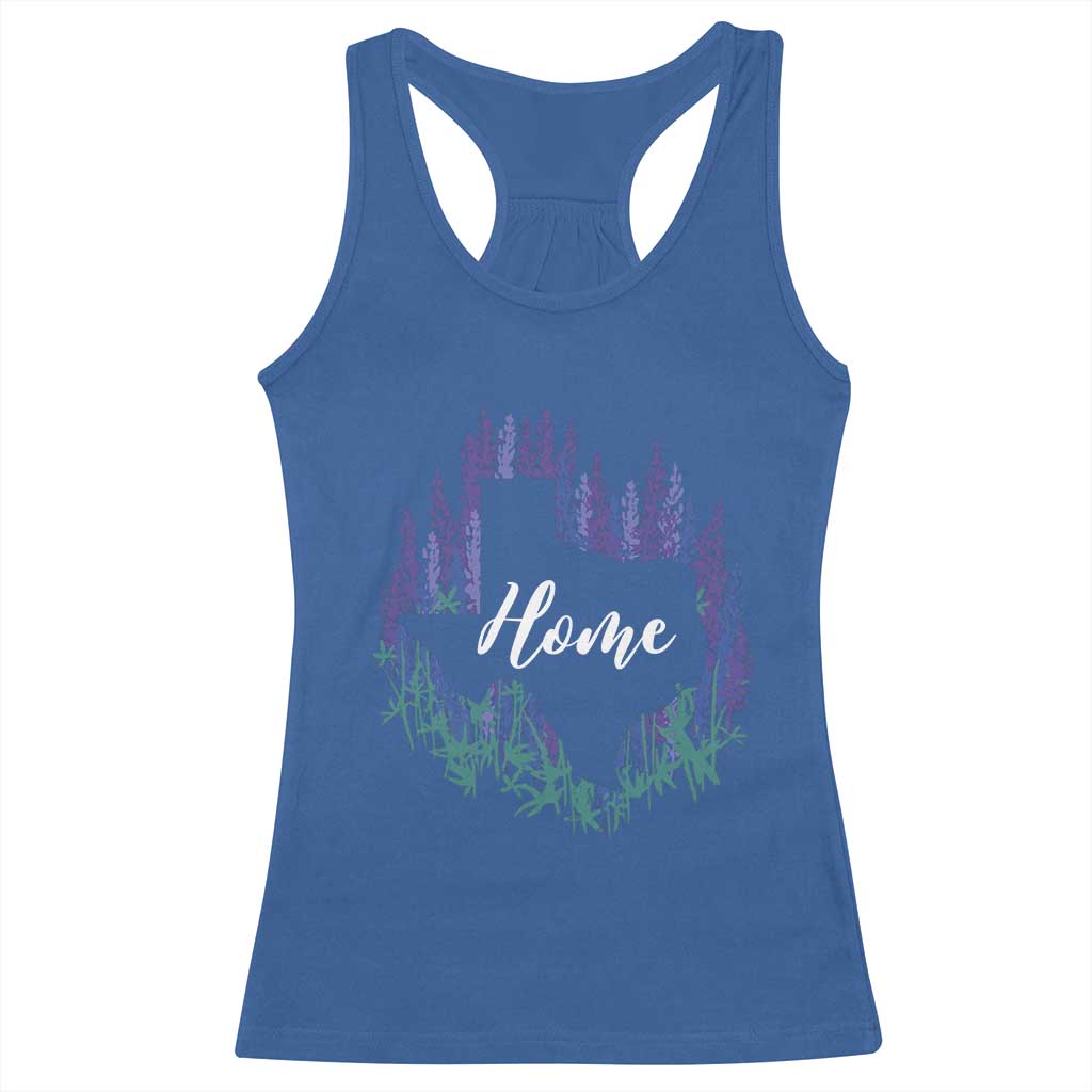 Texas Home State Map Pride Bluebonnets Racerback Tank Top TS11 Royal Blue Print Your Wear