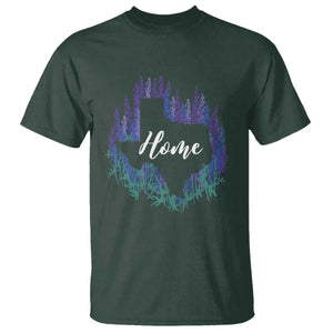 Texas Home State Map Pride Bluebonnets T Shirt TS11 Dark Forest Green Print Your Wear