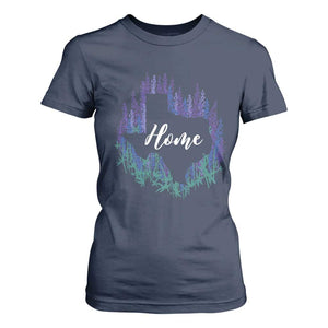 Texas Home State Map Pride Bluebonnets T Shirt For Women TS11 Navy Print Your Wear