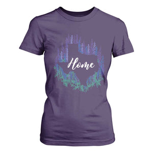 Texas Home State Map Pride Bluebonnets T Shirt For Women TS11 Purple Print Your Wear