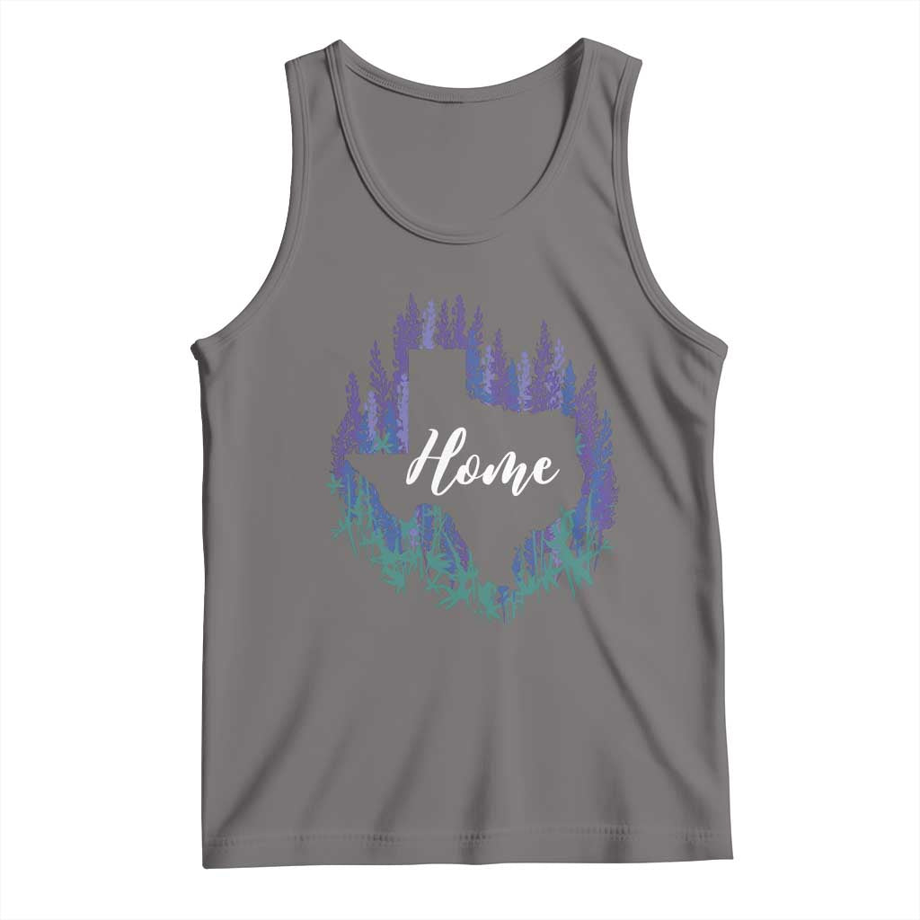 Texas Home State Map Pride Bluebonnets Tank Top TS11 Deep Heather Print Your Wear