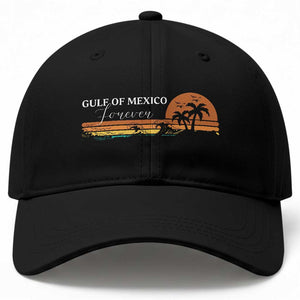 Gulf Of Mexico Forever Baseball Cap Beach Palm Treen Vintage Retro TS11 Print Your Wear