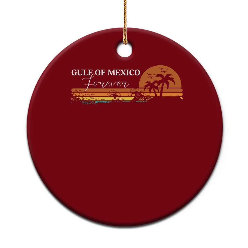 Gulf Of Mexico Forever Ceramic Ornament Beach Palm Treen Vintage Retro TS11 1pc Red Print Your Wear