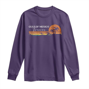 Gulf Of Mexico Forever Long Sleeve Shirt Beach Palm Treen Vintage Retro TS11 Purple Print Your Wear