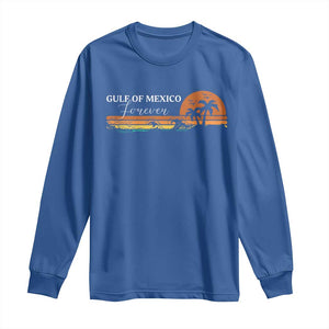 Gulf Of Mexico Forever Long Sleeve Shirt Beach Palm Treen Vintage Retro TS11 Royal Blue Print Your Wear