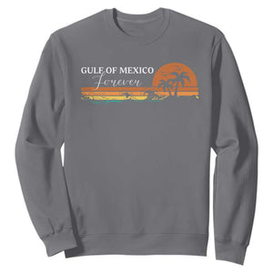 Gulf Of Mexico Forever Sweatshirt Beach Palm Treen Vintage Retro TS11 Charcoal Print Your Wear