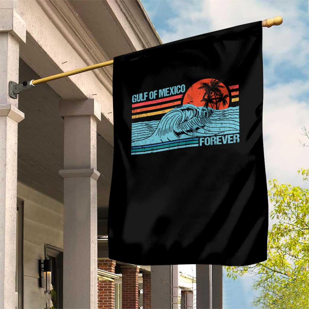 Gulf Of Mexico Forever Garden Flag Vintage Retro Beach Coconut Tree TS11 Print Your Wear