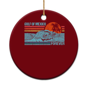 Gulf Of Mexico Forever Ceramic Ornament Vintage Retro Beach Coconut Tree TS11 1pc Red Print Your Wear