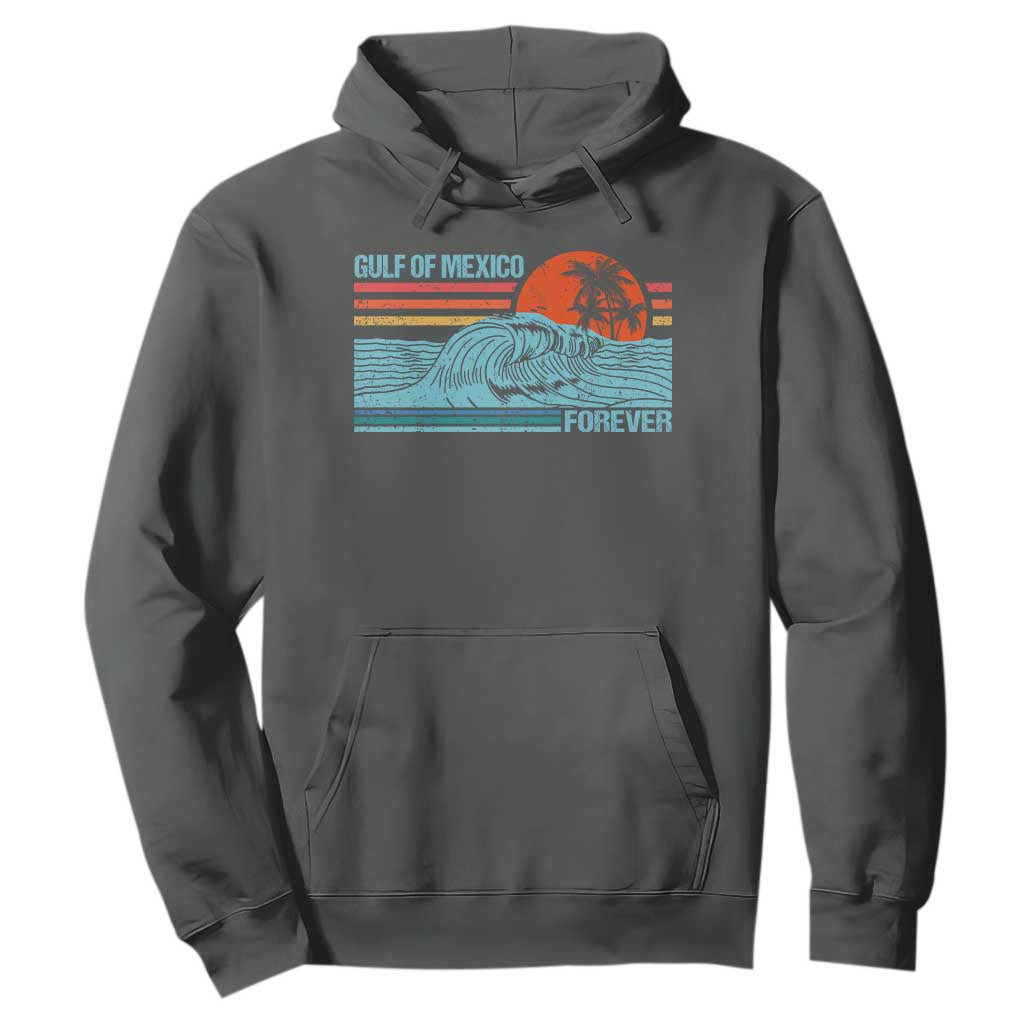 Gulf Of Mexico Forever Hoodie Vintage Retro Beach Coconut Tree TS11 Dark Heather Print Your Wear