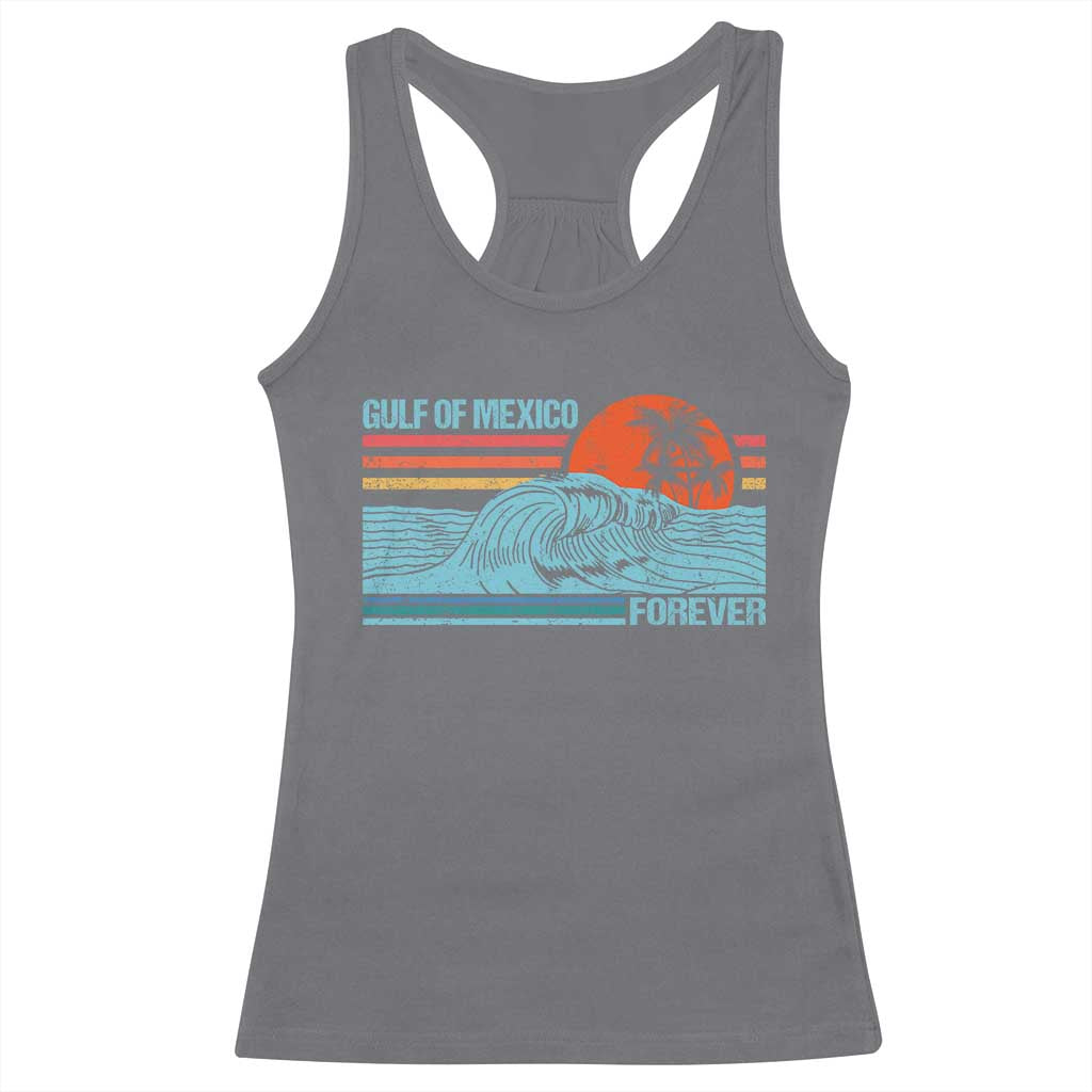 Gulf Of Mexico Forever Racerback Tank Top Vintage Retro Beach Coconut Tree TS11 Charcoal Print Your Wear