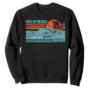 Gulf Of Mexico Forever Sweatshirt Vintage Retro Beach Coconut Tree TS11 Black Print Your Wear