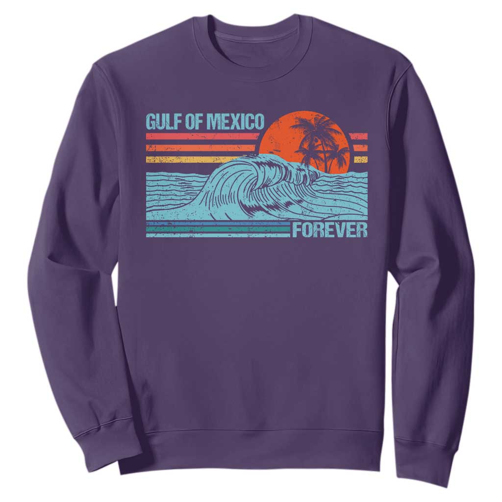 Gulf Of Mexico Forever Sweatshirt Vintage Retro Beach Coconut Tree TS11 Purple Print Your Wear
